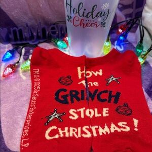How The Grinch Stole Christmas Holiday Socks With Holiday Cheer Tumbler